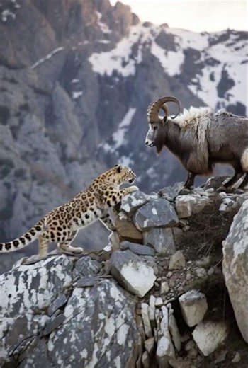 The Silent Killer of the Himalayas: Snow Leopard Hunts Mountain Goat