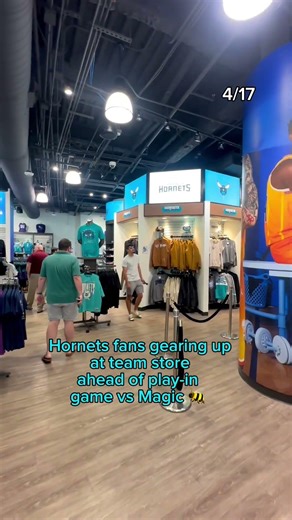 Hornets fans gearing up at team store ahead of play-in game vs Magic