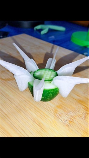 Veggie Carving Art: Cucumber + Radish Edition" easy carving tutorial for beginners