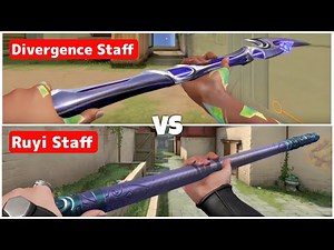 New DIVERGENCE STAFF KNIFE vs RUYI STAFF KNIFE (Valorant Best Knife Skin)