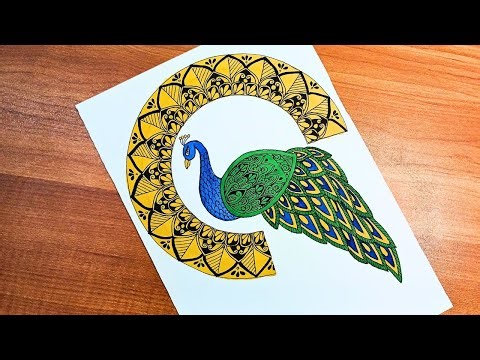 How to Draw Mandala Art for Beginners | Simple Peacock Mandala Step by Step Tutorial