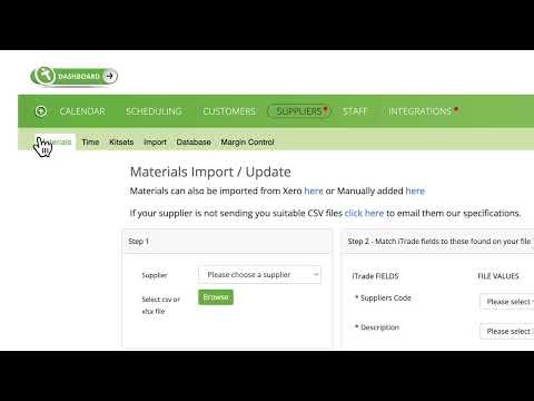 Materials import, Margin control in 90 Seconds.