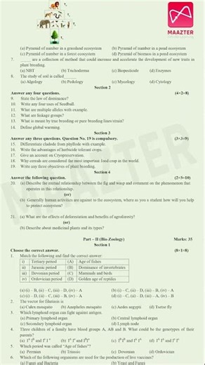 12th Std Biology | Halfyearly Exam | Model question paper 2025 | Original question paper pattern |