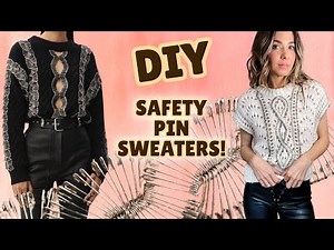 SAFETY PIN Sweaters! (Designer Dupe!) DIY with Orly Shani