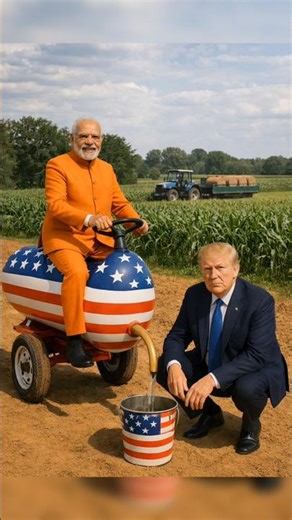 Trump and Modi in Controversial Tariff Gesture | Political SymbolismExplained#politicalhumor#funny