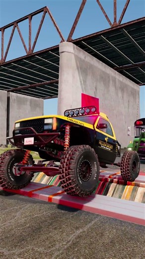 Trucks and Cars vs Speed Bumps #395 | BeamNG.drive