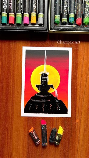 Easy Shiva 🔱Lingam Drawing 🎨 | Oil Pastel Art for Kids #Shorts #traditionalartists #youtubeshorts