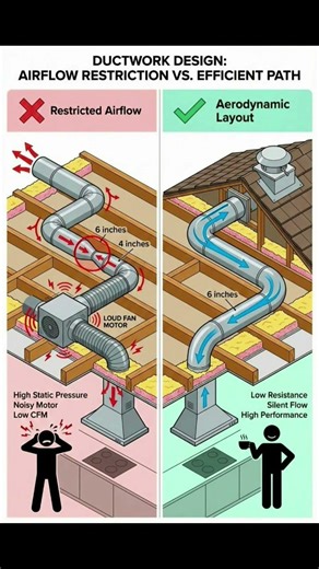 Ductwork Design for Kitchen Ventilation System | Basic Knowledge for Civil Engineering | #Shorts