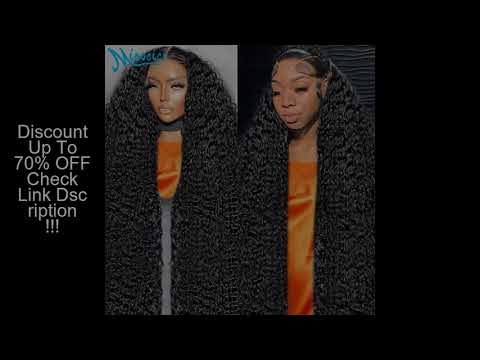 40 Inch Deep Wave 13X6 Hd Lace Frontal Wig 250 Density Preplucked Brazilian Hair Wigs Water Wave Cur