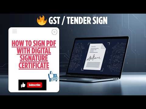 How to Sign PDF with Digital Signature Token GST Tender Use Hindi