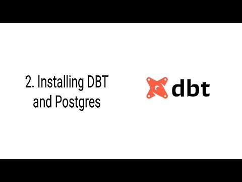 Install DBT-core and Postgres