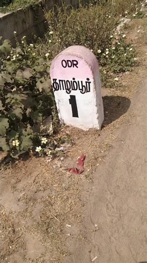 Pink/Black & White colour milestone indicates : Rural Road/Beginning of Road.#milestone #colorcode