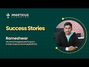 Rameshwar’s Data Science Journey: From Imarticus Learning to Career Excellence | Imarticus Reviews