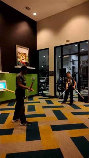 Fiorella Practices Sword Fight.