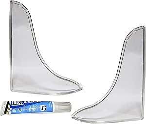 Keeney Tidee Tubb Plastic Bathtub and Shower Splash Guard Kit, 9.25" x 11", Ultra Clear