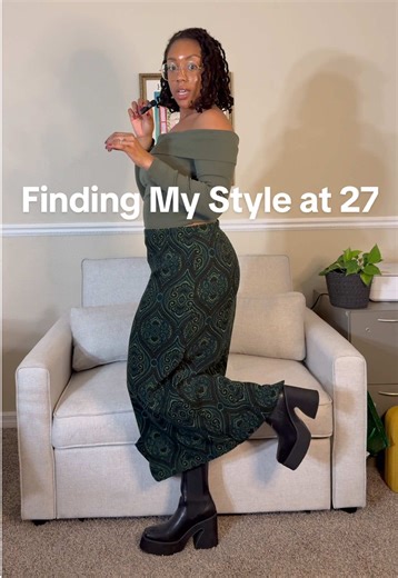 Part 1 of Me Exploring My Personal Style. 👗👢Yall like look 1 or 2 better? #outfitinspo #ootd #midsizefashion #outfitideas