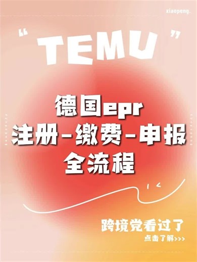 德国epr 注册-缴费-申报 全流程