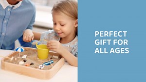 Mini Zen Garden - Beach Sandbox for Desk - Sand Tray Therapy Kit - Miniature Zen Garden Gift Set with Natural Sand, Rakes, Rocks and Accessories