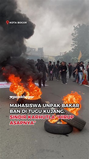 Aksi Unjuk Rasa UNPAK di Bogor: Pembakaran Ban dan Sindiran untuk Karhutla