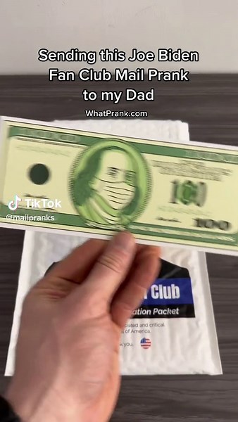 Pranking my dad with this Joe Biden Fan Club prank mail #prank #prankmail #joebidenmemes #sleepyjoe #funny