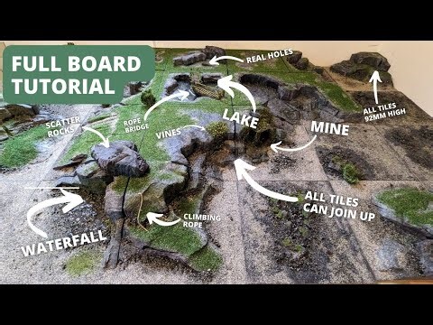 How I Made a Mountainous Modular Board | Full Wargaming Terrain Tutorial | Miniature Scenery