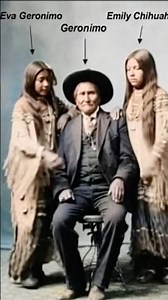 Geronimo in old age, with his two neices, Eva and Emily #geronimo #nativeamerican #apache #indian