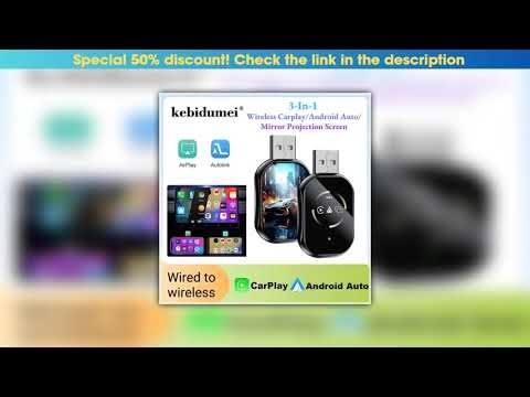 Exclusive 3 In 1 Mirror Link Wired to Wireless Carplay Adapter for Airplay Android Auto MirrorLink•