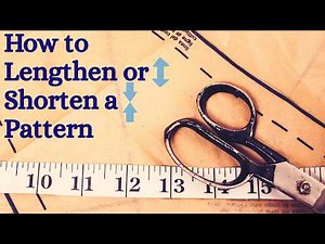Lengthen Or Shorten a Sewing Pattern