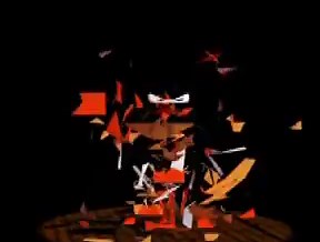 Bubsy 3D exploding bubsy game over screen