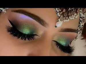 Kashi,s Bridal Eyes Makeup Tutorial Step By Step Kashi,s Green Smoke Eyes Makeup By Nargis Ali