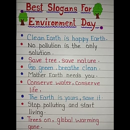 slogans on World environment day | world environment day slogan || 5 June world environment day |