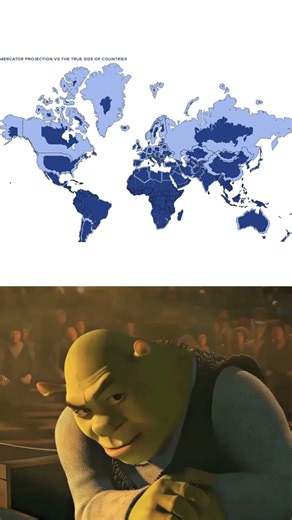 🌍📏 Countries Shown in Their True Size | Map Distortion Explained #shortsfeed #2025
