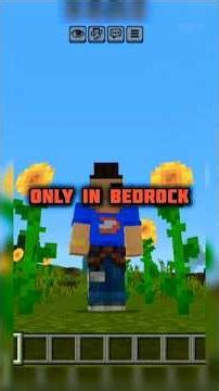 “This Works ONLY in Bedrock 😳”MinecraftShorts”