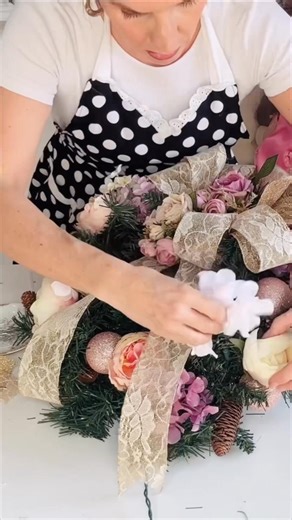 9.6K views · 125 reactions | Let’s create an elegant Christmas wreath  | Olivia's Romantic Home DIY | Facebook