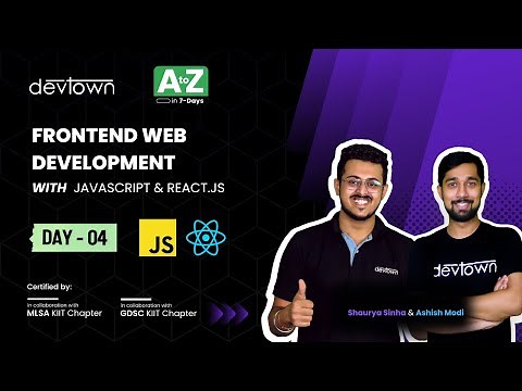[LIVE] DAY 04 - Frontend Web Development with JavaScript & React.js | COMPLETE in 7 - Days