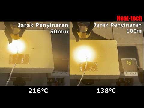 Perbedaan suhu yang dicapai akibat jarak penyinaran pada pemanasan inframerah【 Non-Touch ,Heat-tech】