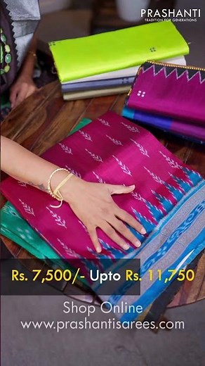 Pure Sambalpuri Ikat Silk Sarees from Rs. 7,500/- | Prashanti | 29 Aug 24