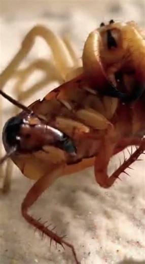 Camel spider and Cockroach - Lightning fast attack #reels #reels #wildlife
