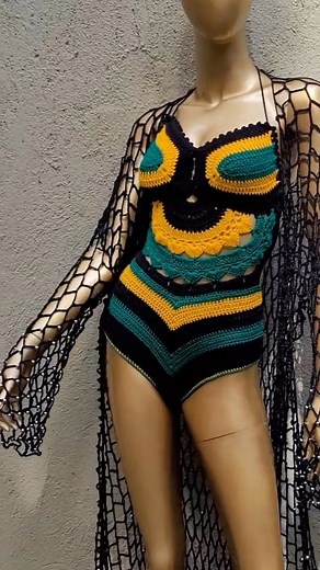 2.9K views · 31 reactions | Mandala crochet monokini with a twist...