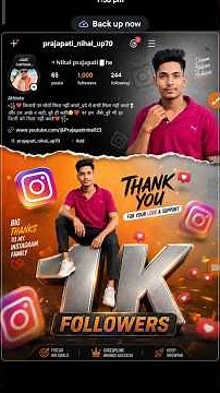 Instagram Milestone Poster Kaise Banaye | Instagram Profile Followers Poster Editing 😎