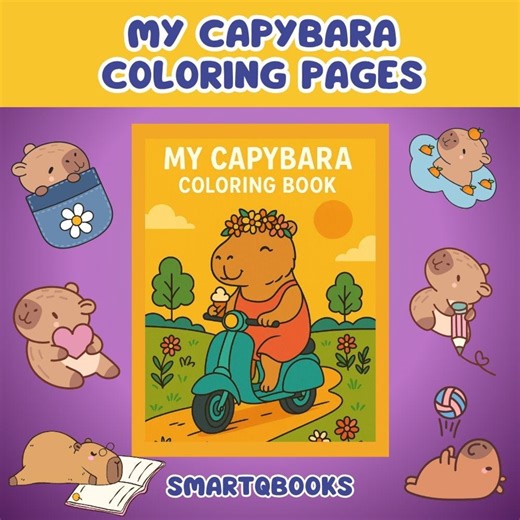 Ma Capybara - Coloring Pages - Etsy