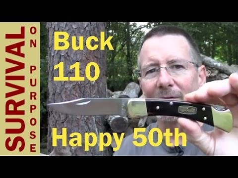 Buck Knives 110 Folding Hunter 50th Anniversary Model - Knife Review