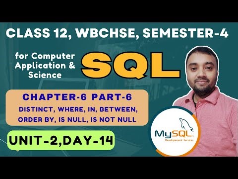 SQL Part-6 Class12 Semester 4 🔥 | Chapter 6 Unit 2 | Computer Application & Science