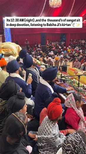 Baba Deep Singh Darbar on Instagram: "Even at 12 at night, the sangat sits in complete devotion, letting Babiha Ji’s kirtan fill every soul. ✨ #AmritVela #DivineKirtan #waheguru"