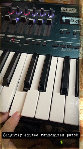 Randomizing patches on the Korg OPSix.