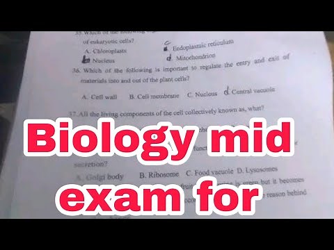 #biology mid exam for remedial