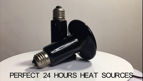 Pack of 3 Black Ceramic Heat Emitters, 100W Reptile Heat Bulbs for Lizards, Snake, Bearded Dragon, Reptiles & Amphibians, No Light & No Disturbing