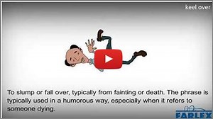 keeled over