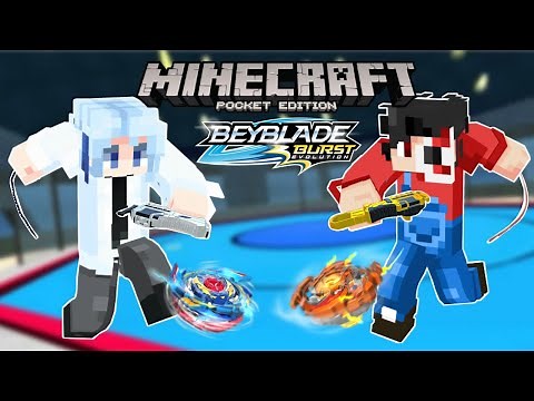 Naglaban Kami ng BEYBLADE sa Minecraft PE | Beyblade Burst Turbo