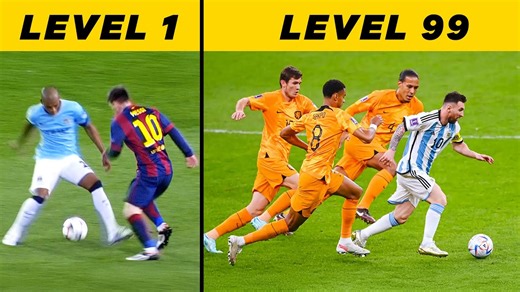 LIONEL MESSI SKILLS from Level 1 to Level 100 #messi #MessiMagic | GZ
